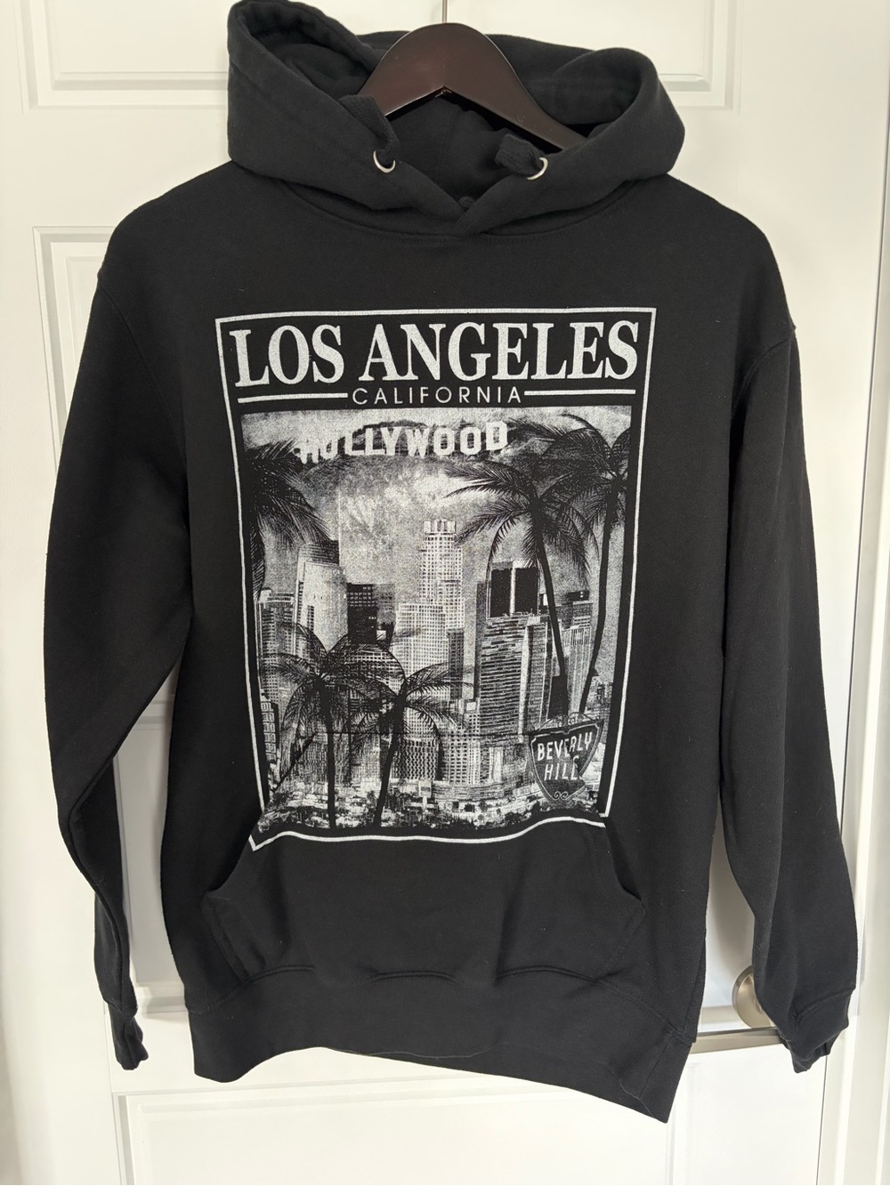 Los Angeles Graphic Black Hoodie - Unbranded